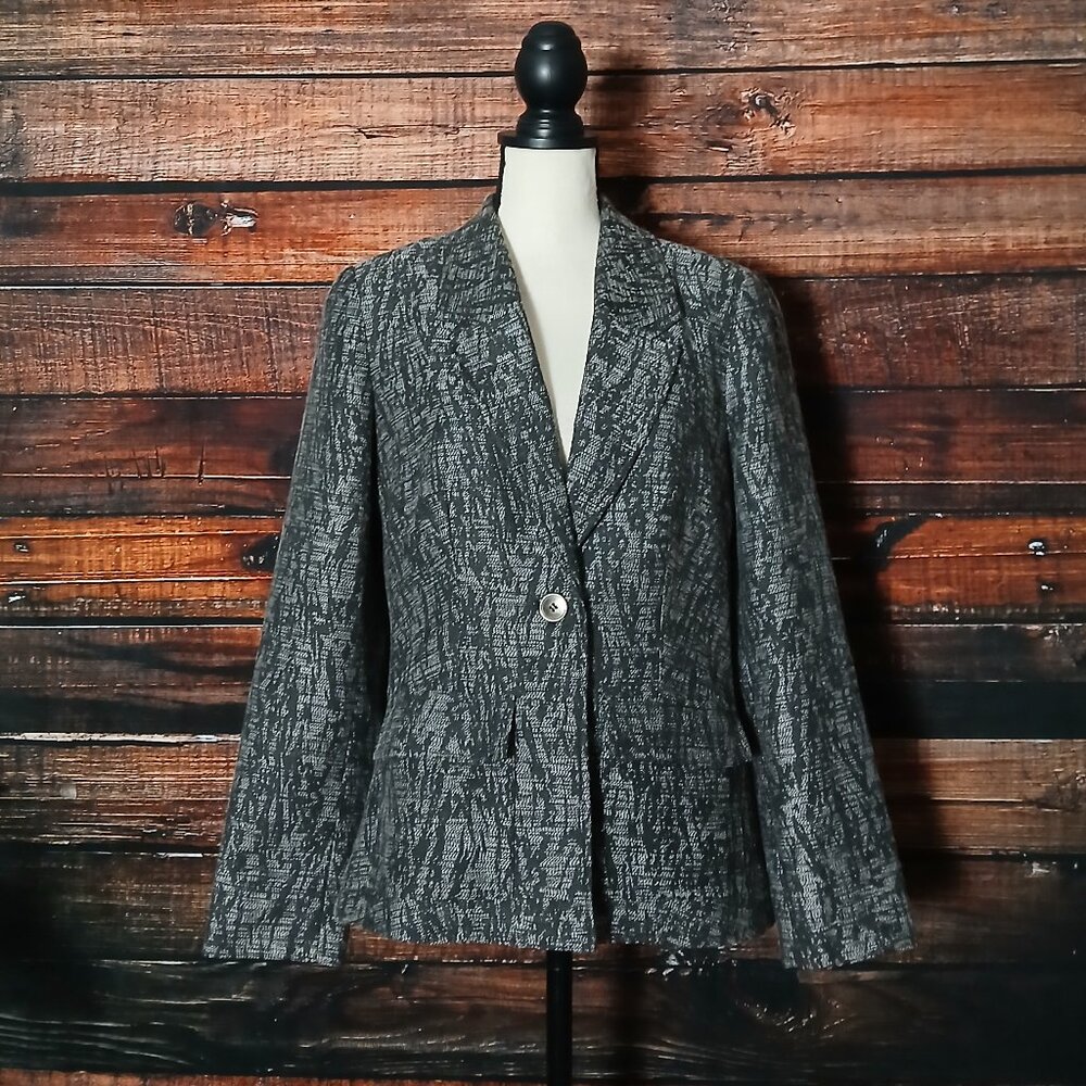 Coldwater Creek Jacket Blazer 8 Jacquard Knit